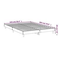 Bedframe zonder matras hout gerookt eikenkleurig 140x200 cm - thumbnail
