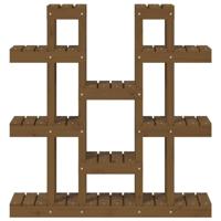 VidaXL Plantenstandaard 104,5x25x109,5 cm grenenhout honingbruin - thumbnail