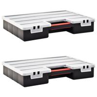 VidaXL Assortimentsdozen 2 st met verdelers 460x325x80 mm kunststof - thumbnail