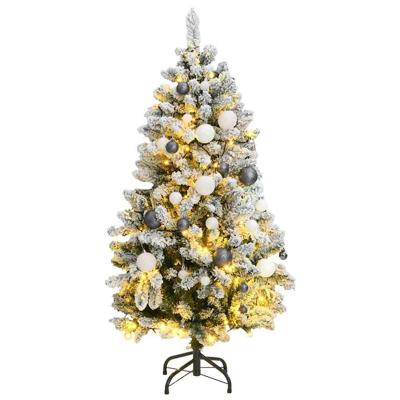 VidaXL Kunstkerstboom met scharnieren 150 led's en kerstballen 150 cm VidaXL Kunstkerstboom met scharnieren 150 led's en kerstballen 150 cm