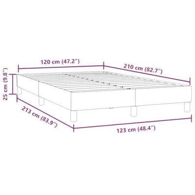 Bedframe zonder matras 120x210 cm fluweel zwart
