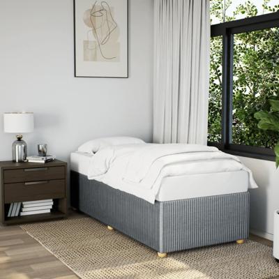 Bedframe zonder matras 90x190 cm stof lichtgrijs