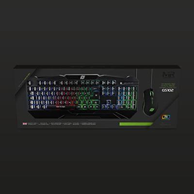 MediaRange MRGS102-UK toetsenbord Inclusief muis Gamen USB QWERTY UK International Zwart