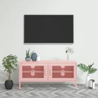 Tv-meubel 105x35x50 cm staal roze - thumbnail