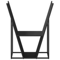 Brandhoutrek 69,5x35x81 cm koudgewalst staal zwart - thumbnail