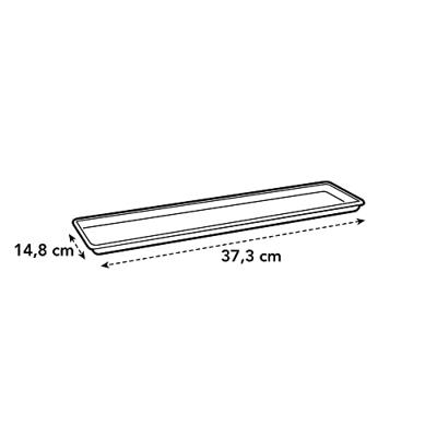 Elho green basics balkonbak schotel 40 cm living black - thumbnail