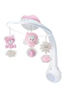 Infantino 3 in 1 muziekmobiel met lampje roze - thumbnail