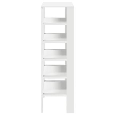 Schoenenrek 61x32x105 cm bewerkt hout wit Schoenenrek 61x32x105 cm bewerkt hout wit