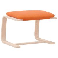 Voetenbank 51x41x40 cm stof donkergeel - thumbnail