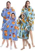 Draagbare deken met capuchon - pizza & hamburger lovers-Pizza-S-XXL - thumbnail