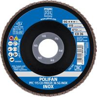 PFERD TOOLS 67711536 PFC 115 CO-FREEZE 36 SG INOX Lamellenschijf Diameter 115 mm Boordiameter 22.23 mm Legering op nikkelbasis, Superlegeringen op nikkel- of - thumbnail
