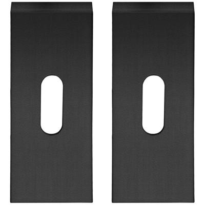 Sleutelrozet paar zwart rechthoekig rozet