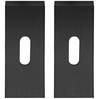 Sleutelrozet paar zwart rechthoekig rozet - thumbnail