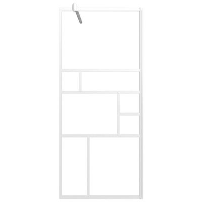Inloopdouchewand 90x195 cm ESG-glas wit