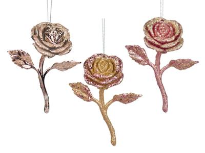 Ornament plc roos rood/goud l10 cm Kurt S. Adler - Kurt s adler Ornament plc roos rood/goud l10 cm Kurt S. Adler - Kurt s adler