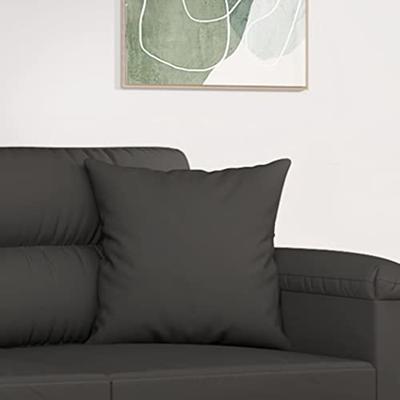 VidaXL Sierkussens 2 st 40x40 cm microvezelstof donkergrijs