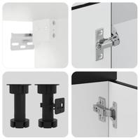 11-delige Keukenkastenset Kalmar bewerkt hout zwart - thumbnail