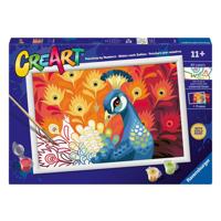Ravensburger creart schilderen op nummer - trotse pauw - thumbnail