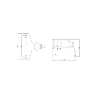 Mengkraan Rousseau Byron Grijs Chrome Metaal Blik 15 cm Douche