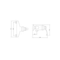 Mengkraan Rousseau Byron Grijs Chrome Metaal Blik 15 cm Douche - thumbnail