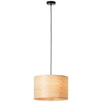 Brilliant HanglampRomm zwart met houtbruin - 99490/76 - thumbnail