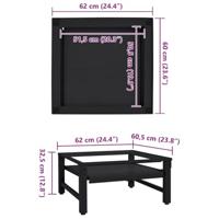 Wasmachine Pedestal Zwart 64 x 55 x 32.5 cm Staal - thumbnail