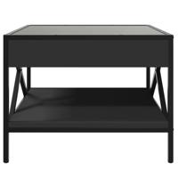 Salontafel met Infinity LED 50x50x38 cm zwart - thumbnail