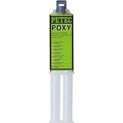 PETEC universeel lijm "poxy" 2k adhesive 24ml sb double syringe