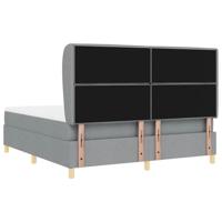 Boxspringbed met Matras Donkergrijs 90x190 cm Lichtgrijs - thumbnail