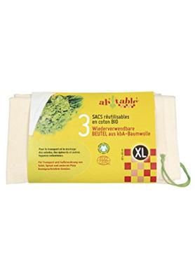 Ah! Table! Groente en fruit zak xl - 40x40cm - 3st