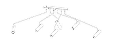 Lyora Zwarte plafondlampEye Super flexibel - 6505