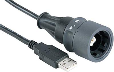 Bulgin PXP6040/B/2M00 PXP6040/B/2M00 USB-kabel aan beide zijden vergrendelbaar Type B (vergrendeling) naar type A 1 stuk(s)