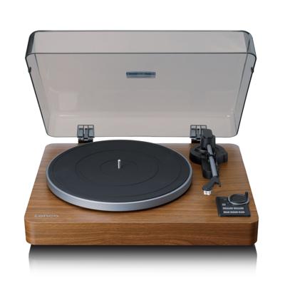 Volautomatische platenspeler met Bluetooth® transmissie en voorversterker Metalen platenspeler en toonarm Hout Volautomatische platenspeler met Bluetooth® transmissie en voorversterker Metalen platenspeler en toonarm Hout