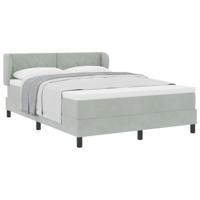 Boxspringbed met donkergrijs fluwelen matras 80x200 cm - thumbnail
