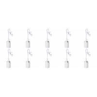 Verhuisfitting 10 Stuks - E27 Fitting/Houder - Kunststof Wit 15cm Draad - thumbnail