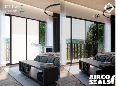 Deurafdichtingskit Mobiele Airco - Met Hor - 211,5 x 90 CM - Magneetsluiting