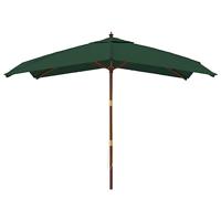 Parasol met houten paal 300x300x273 cm groen - thumbnail