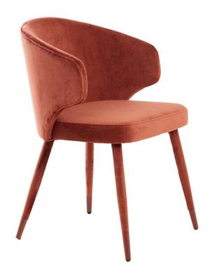 Light & Living Eetkamerstoel 'Kosaka' Velvet, kleur Bordeaux