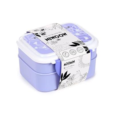 Moomin Lila Clip Bento Box Lunchtrommel met bestek