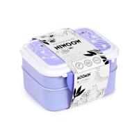 Moomin Lila Clip Bento Box Lunchtrommel met bestek - thumbnail