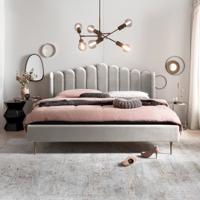 Artistiq Bed 'Harrell' Velvet, 180 x 200cm, kleur Beige - thumbnail