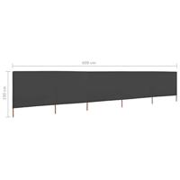 VidaXL Windscherm 5-panelen 600x160 cm stof antraciet - thumbnail