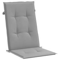 Tuinstoelen 4 st verstelbaar met kussens massief teakhout - thumbnail
