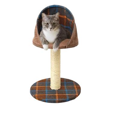 Nobleza Krabpaal met overdekt mandje - Bruin - 55 cm Nobleza Krabpaal met overdekt mandje - Bruin - 55 cm