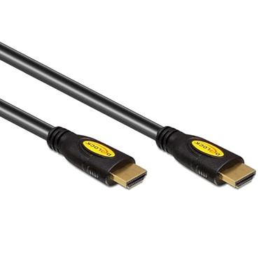 Delock 82583 HDMI-kabel HDMI Aansluitkabel HDMI-A-stekker 2 m Zwart Verdraaid, Vergulde steekcontacten, Afgeschermd (drievoudig), 4K UHD