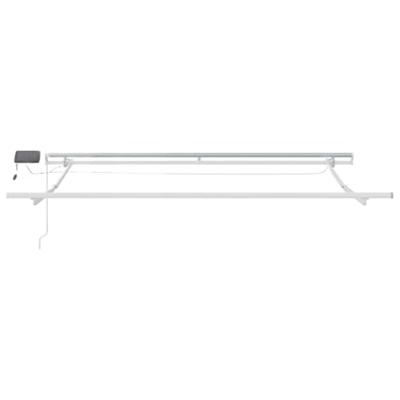 Luifel handmatig uittrekbaar met LED's 300x250 cm bruin