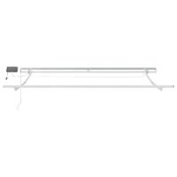 Luifel handmatig uittrekbaar en LED 300x250 cm antraciet en wit - thumbnail