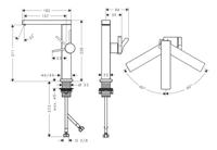 Hansgrohe Tecturis E ééngreeps wastafelkraan 210 Fine CoolStart met draaibare uitloop en PushOpen afvoerplug, Brushed Bronze - thumbnail