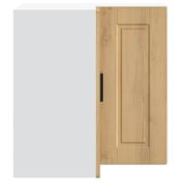 Keuken hoekkast "Porto" bewerkt hout artisanaal eikenkleur - thumbnail