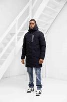 Cruyff Long Parka Winterjas Heren Zwart - Maat XS - Kleur: Zwart | Soccerfanshop - thumbnail